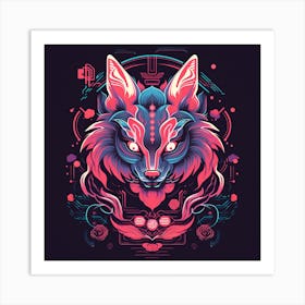 Fox Head 4 Art Print