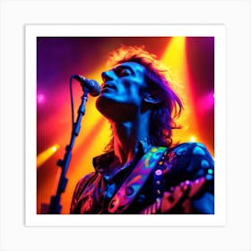 A Rock Star In A Psychedelic Art Print