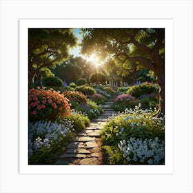 Path In The Garden 1 Art Print