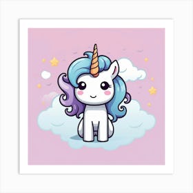 Cute Unicorn 108 Art Print