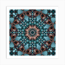 Mosaic Pattern Blue Pattern 2 Art Print