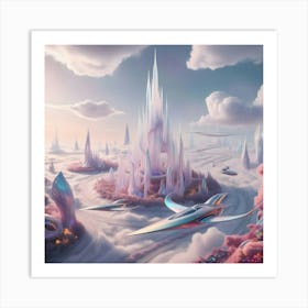 Leonardo Phoenix A Majestic Iridescent Metropolis Floats Seren 2(1) Art Print