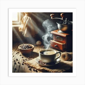 Coffee And Coffee Grinder 2 Art Print