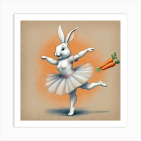 Bunny Ballerina Art Print