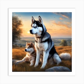 Siberian Husky Art Print