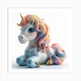 Unicorn Figurine 39 Art Print