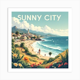 Sunny City Art Print