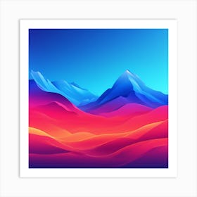 Abstract Mountain Landscape 7 Art Print