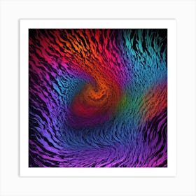Abstract Psychedelic Swirl Art Print