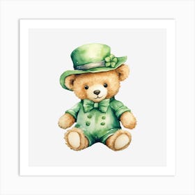 St Patrick'S Day Teddy Bear 4 Art Print