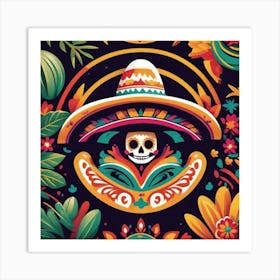 Mexican Skull 54 Art Print