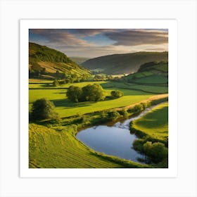 Valley In Wiltshire Art Print