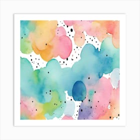 Watercolor Clouds Art Print