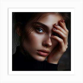 Portrait Of A Young Woman Art Print