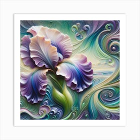 Blooming Iris Art Print