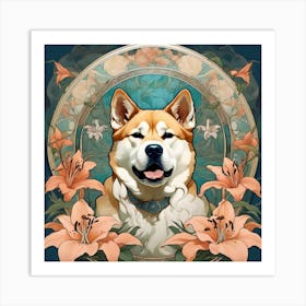 Akita Angel Art Print