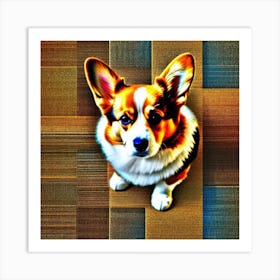 Corgi Portrait 9 Art Print