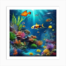 Fishes In The Sea 2 Art Print