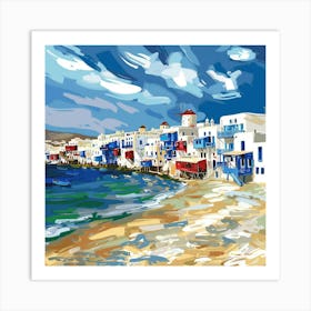 Mykonos Painting Art Print