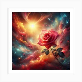 Rose In The Sky Art Print