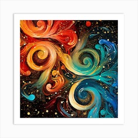 Abstract Swirls Painting Art Print