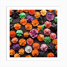 Origami Umbrellas Art Print