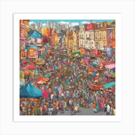 Street Market Art Print