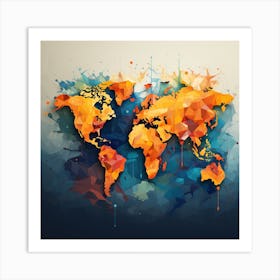 World Map Art Print