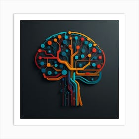 Tree Made Of Wires Art Print