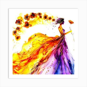 Princess Poppy - Flower Petal Plume Art Print