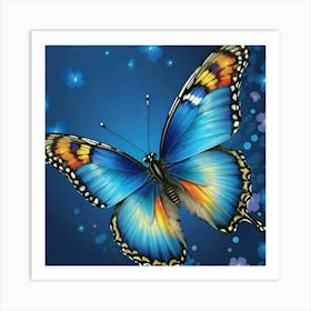 Blue Butterfly Art Print