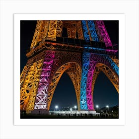 Eiffel Tower At Night 2 Art Print