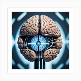 Artificial Intelligence Brain 15 Art Print