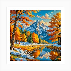 Autumn In The Mountains 1 Art Print