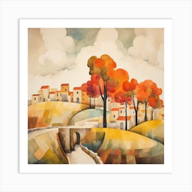 Ethereal Italia: A Watercolour Dream Art Print