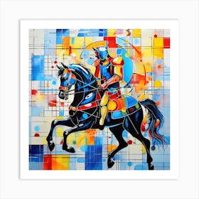 Knight On Horseback 4 Art Print