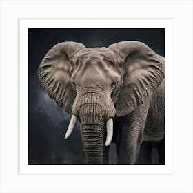 Elephant - Portrait Of An Elephant Art Print