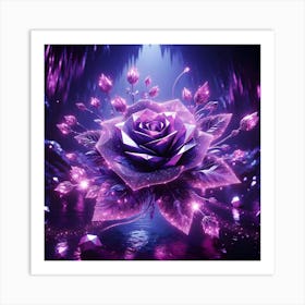 Purple Rose Art Print