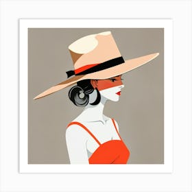 Woman in a Hat 16 Art Print