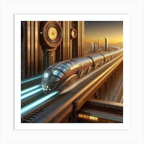 Futuristic Train 11 Art Print