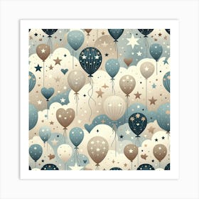 Teddy Bear Baby Boy (4) Art Print