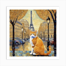 Paris Cat Art Print