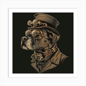 Steampunk Dog 6 Art Print