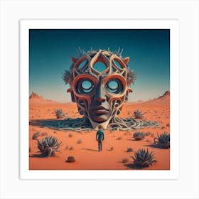 Man In The Desert 157 Art Print