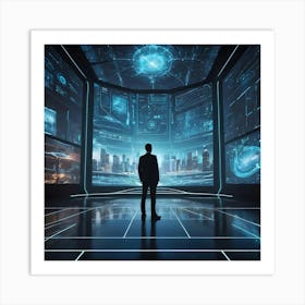 Futuristic Businessman 16 Art Print