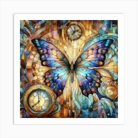 Mosaic butterfly 1 Art Print