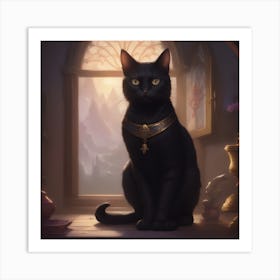 Black Cat Art Print