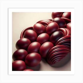 Abstract Red Grapes Art Print