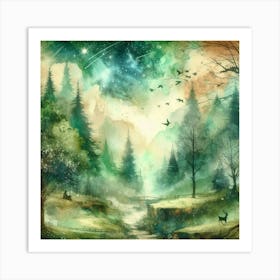 Forest Scene Art Print