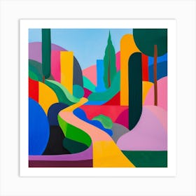 Abstract Park Collection Chapultepec Park Mexico City 2 Art Print